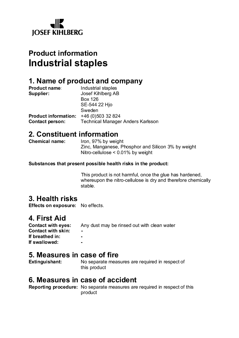 

Safety data sheet

