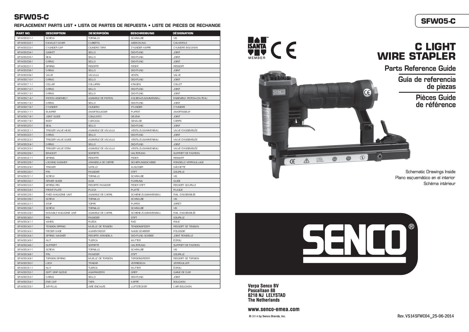 

SFW05 C part chart   Rev. VS14SFWC04 25 06 2014

