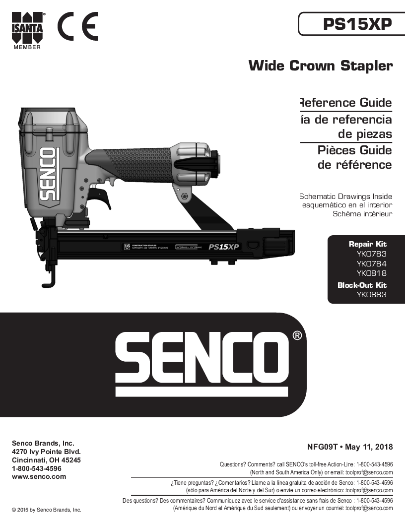 

Part Chart  Part chart wide crown stapler PS15XP

